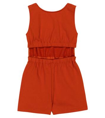 Logo cotton playsuit | Chloé Kids