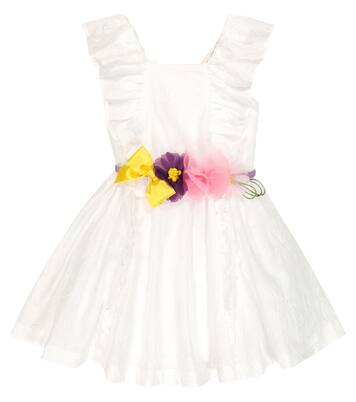 Embellished broderie anglaise dress | Monnalisa