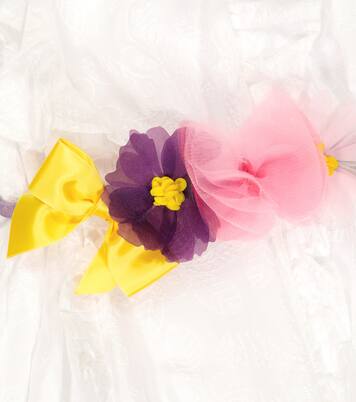 Embellished broderie anglaise dress | Monnalisa