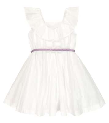 Embellished broderie anglaise dress | Monnalisa