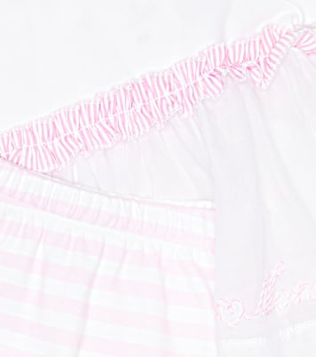 Baby cotton dress and pants set | Monnalisa