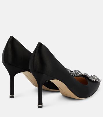 Hangisi 90 embellished satin pumps | Manolo Blahnik