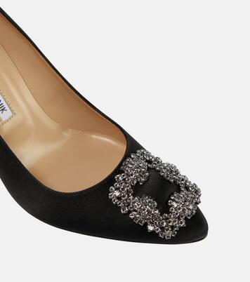 Hangisi 90 embellished satin pumps | Manolo Blahnik