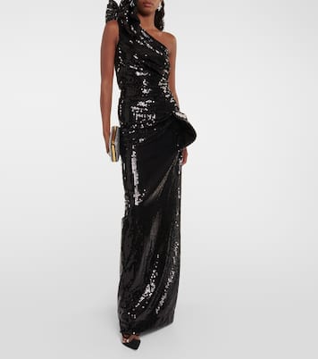 One-Shoulder-Robe mit Pailletten | Nina Ricci