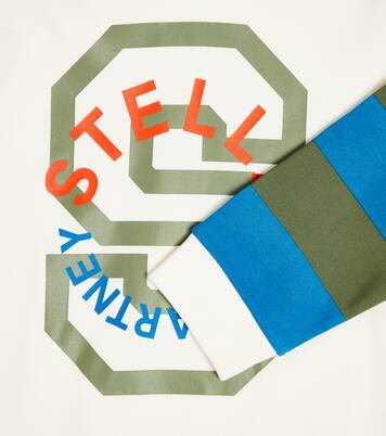 Logo cotton-blend jersey hoodie | Stella McCartney Kids