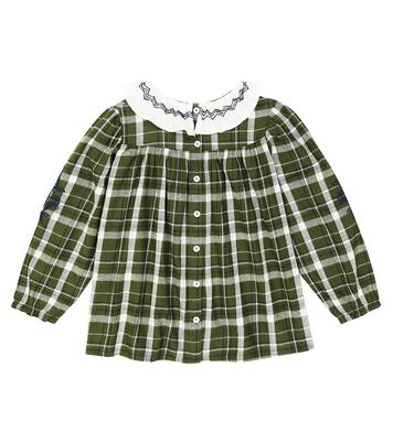 Checked cotton-blend top | Tartine et Chocolat