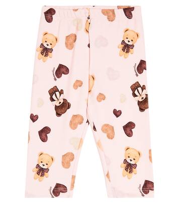 Baby printed cotton-blend leggings | Monnalisa