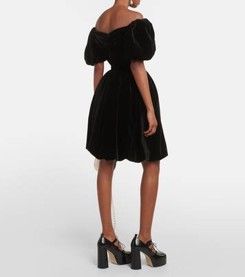 Off-shoulder velvet mini dress | Simone Rocha