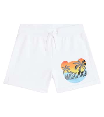 Printed cotton-blend jersey shorts | Moschino Kids