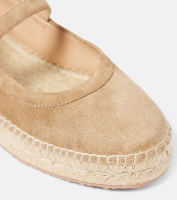 Mary-Jane-Ballerinas Elda aus Veloursleder | Gianvito Rossi