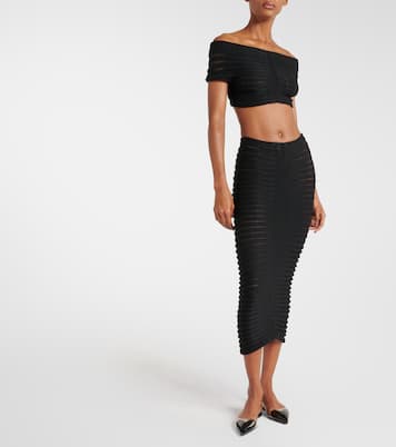 Skeleton knitted midi skirt | Alaïa
