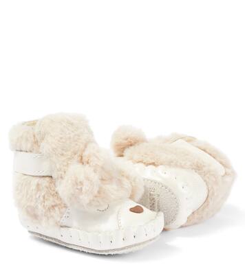 Baby Schuhe Kapi aus Leder und Faux Fur | Donsje