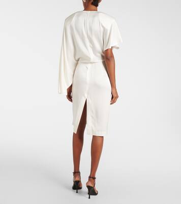 Robe midi asymétrique en satin | Stella McCartney