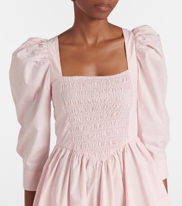 Abito midi in popeline di cotone | Ganni