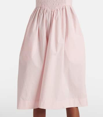 Abito midi in popeline di cotone | Ganni