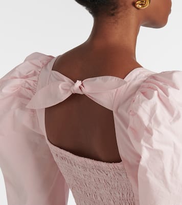 Abito midi in popeline di cotone | Ganni