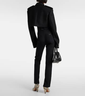 Cropped-Jacke Leara aus einem Wollgemisch | Khaite