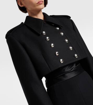 Cropped-Jacke Leara aus einem Wollgemisch | Khaite