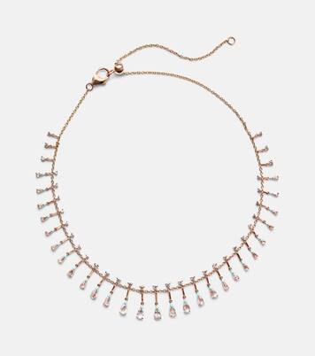 Golden Drop 18kt rose gold necklace with diamonds | Kamyen