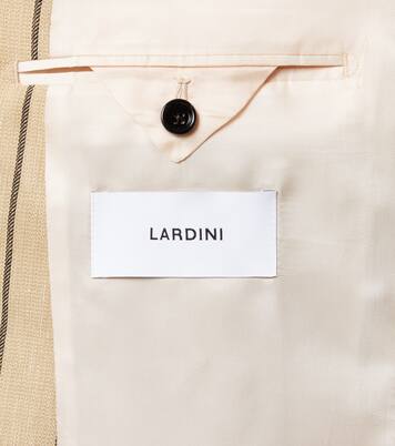 Striped double-breasted linen and wool blazer | Lardini