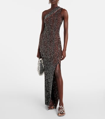 Verzierte Sandalen Flavia aus Metallic-Leder | Gianvito Rossi