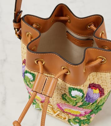 VLogo floral embroidered bucket bag | Valentino Garavani