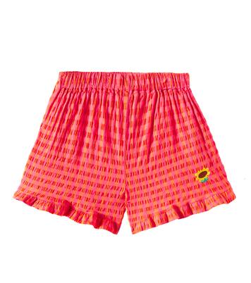 Ruffled vichy cotton-blend shorts | Bobo Choses