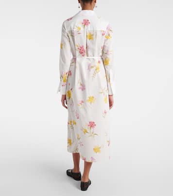 Bedrucktes Hemdblusenkleid aus Seersucker | Erdem