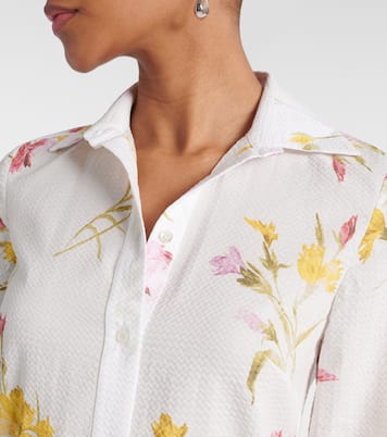 Bedrucktes Hemdblusenkleid aus Seersucker | Erdem