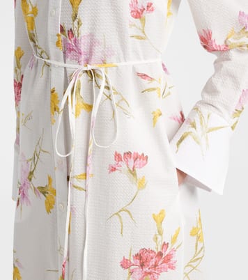 Bedrucktes Hemdblusenkleid aus Seersucker | Erdem