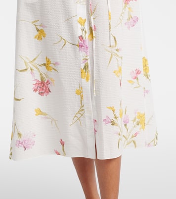 Bedrucktes Hemdblusenkleid aus Seersucker | Erdem