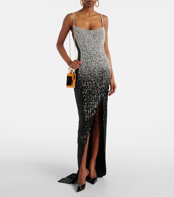 Verzierte Robe aus Crêpe  | Balmain