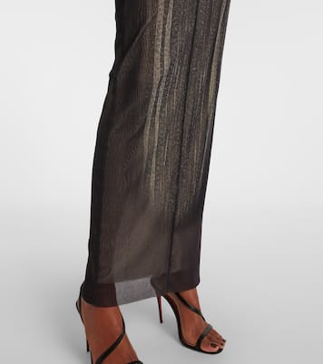 Robe longue Spiral en résille | Jean Paul Gaultier