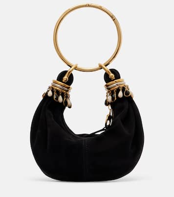 Schultertasche Bracelet Small aus Veloursleder | Chloé