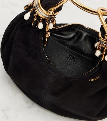 Schultertasche Bracelet Small aus Veloursleder | Chloé