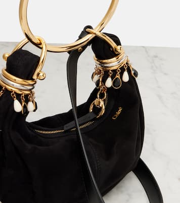 Schultertasche Bracelet Small aus Veloursleder | Chloé