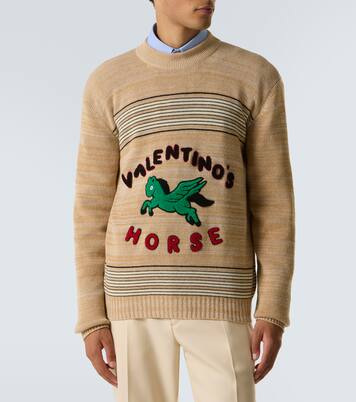 Logo wool and cotton sweater | Valentino