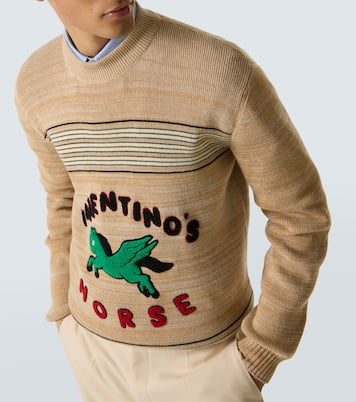 Logo wool and cotton sweater | Valentino