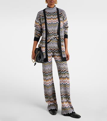 High-Rise-Schlaghose aus Häkelstrick | Missoni