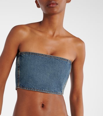 Bustier-Top aus Denim | Alaïa