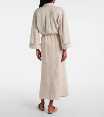 Monili linen maxi skirt | Brunello Cucinelli
