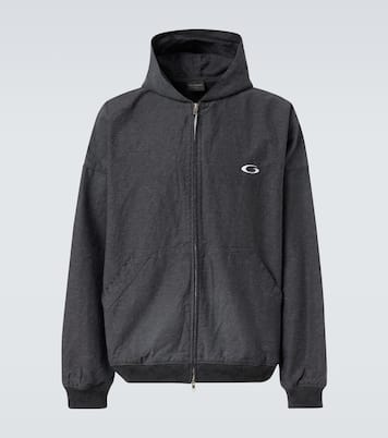 Trompe l-œil denim hoodie | Balenciaga