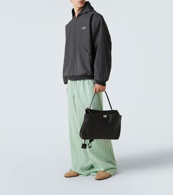 Trompe l-œil denim hoodie | Balenciaga