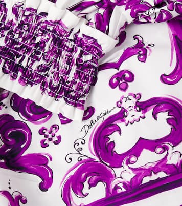 Majolica印花棉质府绸半身裙 | Dolce&Gabbana Kids