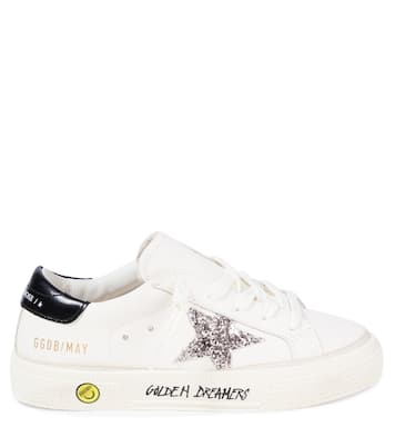 Sneakers May aus Leder mit Glitter | Golden Goose Kids