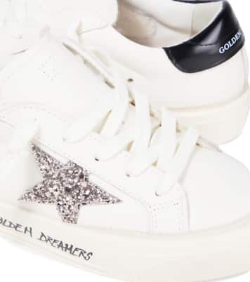 Sneakers May aus Leder mit Glitter | Golden Goose Kids