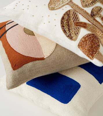 Ojai Blocks wool and cotton cushion | Jonathan Adler