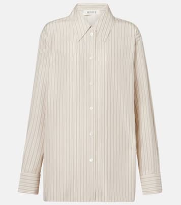 Oversized striped silk shirt | Róhe