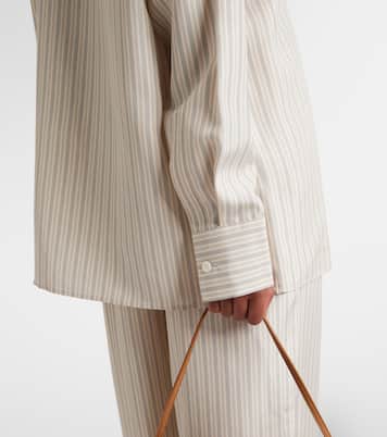 Oversized striped silk shirt | Róhe