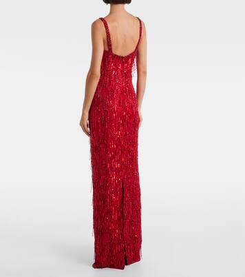 Robe longue Fleur à sequins | Jenny Packham